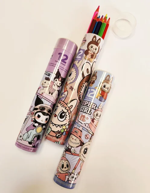 مداد رنگی 12 رنگ فانتزی باکس فلزی