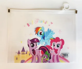 پوشه / کاور شیشه ای زیپ دار فانتزی A5