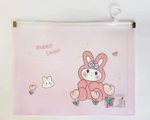 پوشه / کاور شیشه ای زیپ دار فانتزی A5