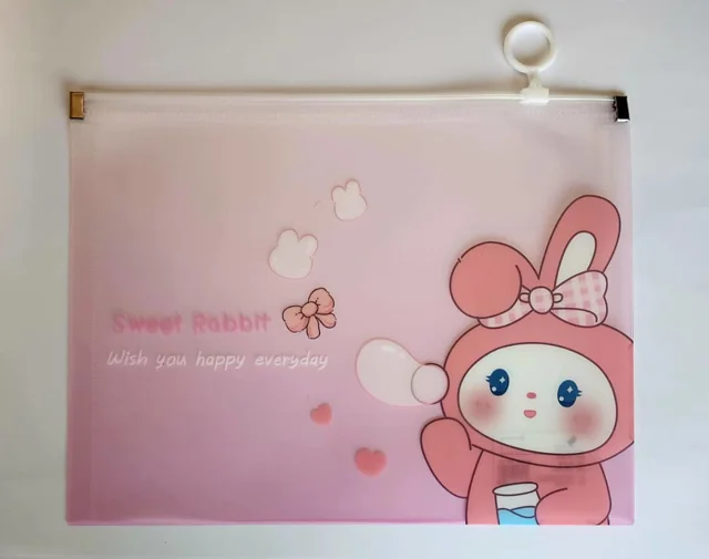 پوشه / کاور شیشه ای زیپ دار فانتزی A5