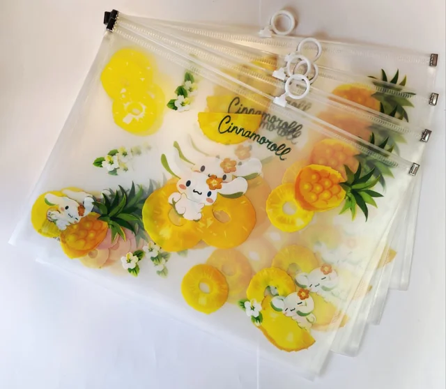 پوشه / کاور شیشه ای زیپ دار فانتزی A4