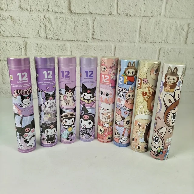 مداد رنگی 12 رنگ فانتزی باکس فلزی