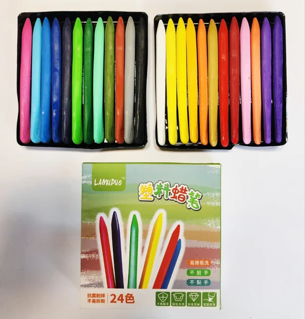 مداد شمعی/پاستل 24 رنگ قلمی