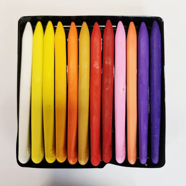 مداد شمعی/پاستل 24 رنگ قلمی