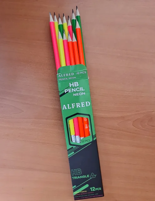 مداد سیاه چوبی HB - مداد مدرسه - ALFRED