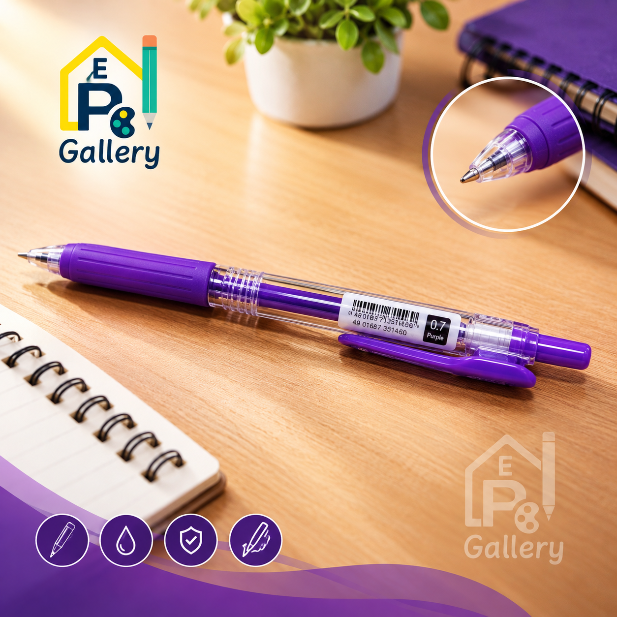 روان نویس زبرا مدل ساراسا کلیپ 0.7 - رنگ بنفش(purple)